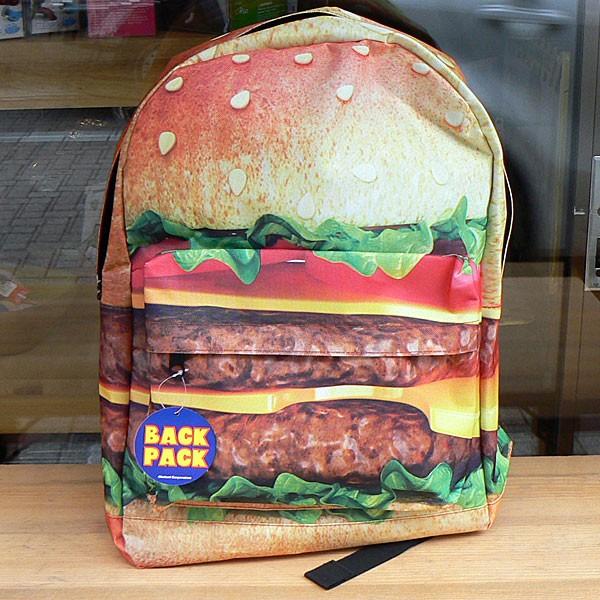 Photo Print Back Pack Hamburger フォトプリント バックパック　ハンバーガー｜toy-burger
