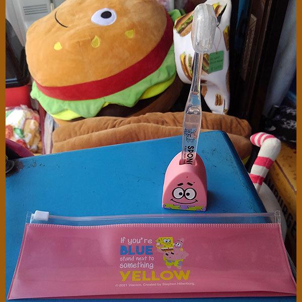 スポンジボブ ポーチ付き 歯ブラシ スタンドセット パトリック : トイ