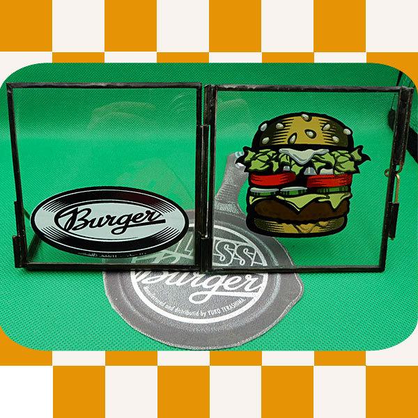 ハンバーガーセットのステンドグラスパネル ステンドグラス作家 寺島裕子 GLASS BURGER ハンバーガーフレーム