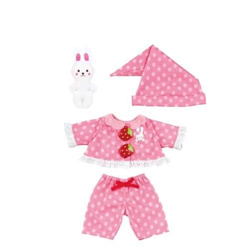 メルちゃん ボタンのれんしゅう　いちごのパジャマ| 服 洋服 おもちゃ 女の子 3歳｜toy-manoa