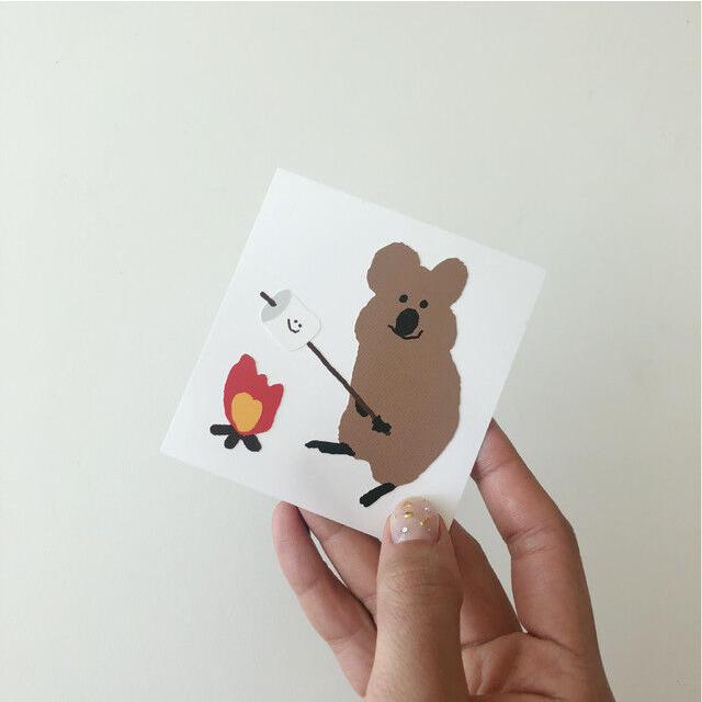 韓国ステッカー　コアラ Dinotaeng】ダイノテン S`more QUOKKA Sticker シール 韓国雑貨