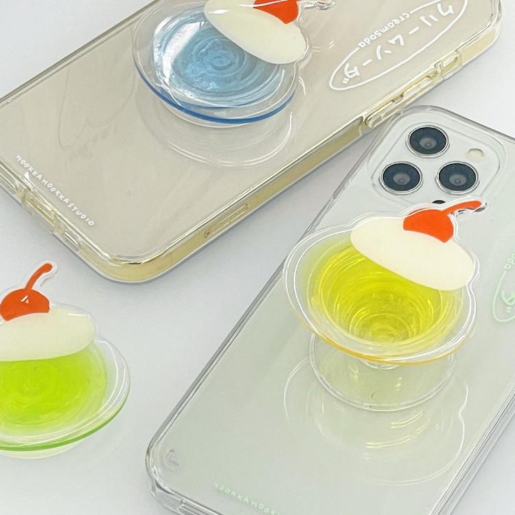 HOOKKA STUDIO cream soda toktok blue スマホグリップ 韓国雑貨 : TOY