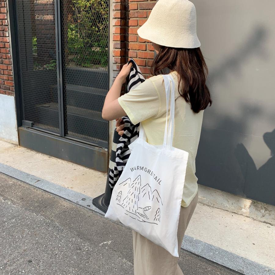 【新品未使用】WARMGREYTAIL ウォームグレーテイル　トートバッグ WARMGREY TAIL】ウォームグレイテイル LOGO BAG - WHITE トートバッグ