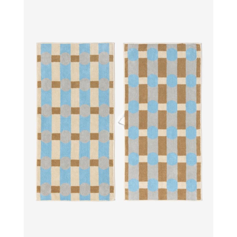 WARMGREY TAIL】ウォームグレイテイル DOT CHECK TOWEL - GREY ON