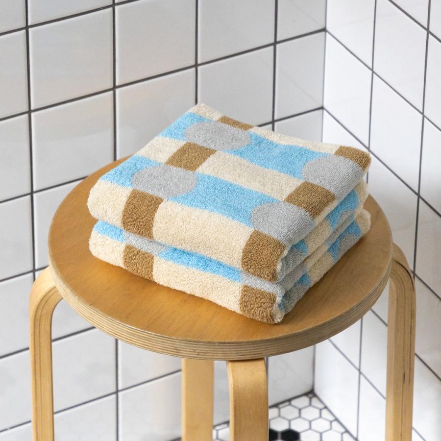 WARMGREY TAIL】ウォームグレイテイル DOT CHECK TOWEL - GREY ON