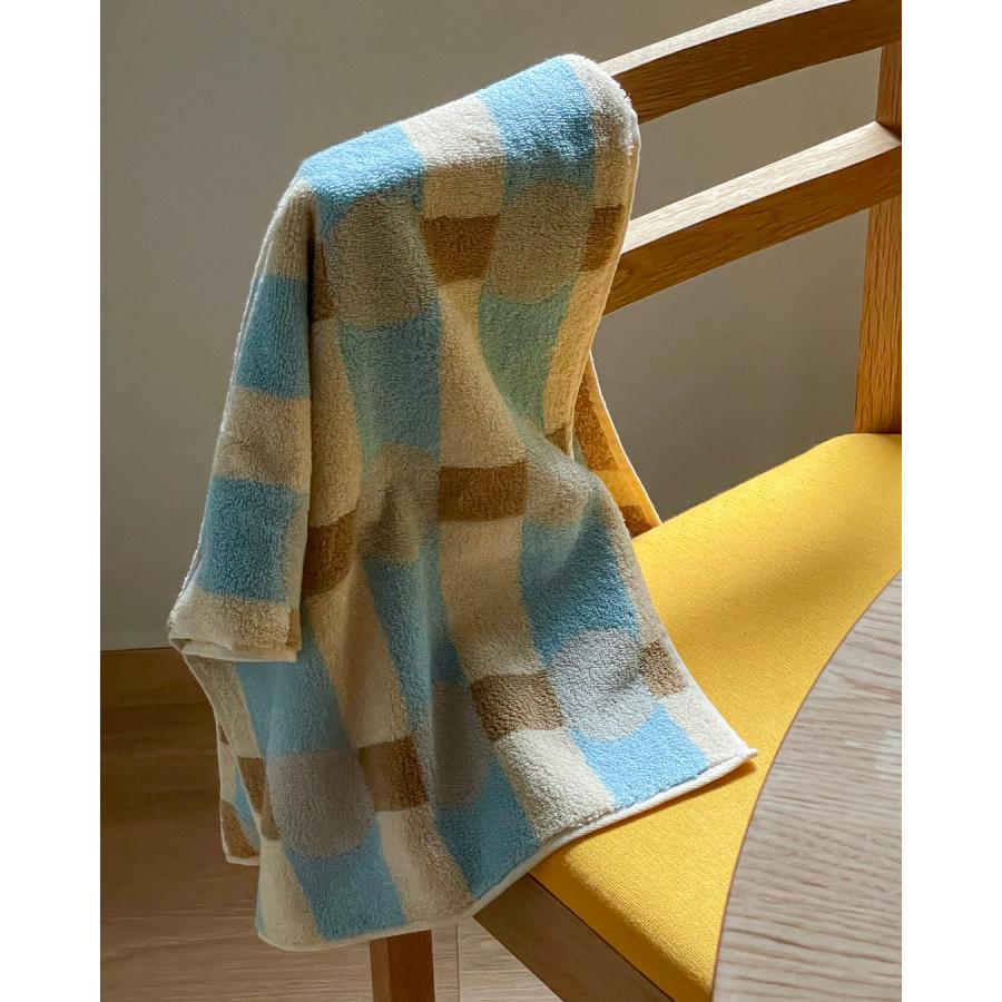 WARMGREY TAIL】ウォームグレイテイル DOT CHECK TOWEL - GREY ON