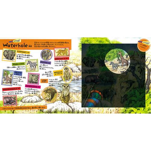 付属のライトで生き物を探すスポットライトシリーズ WILD ANIMAL HUNT