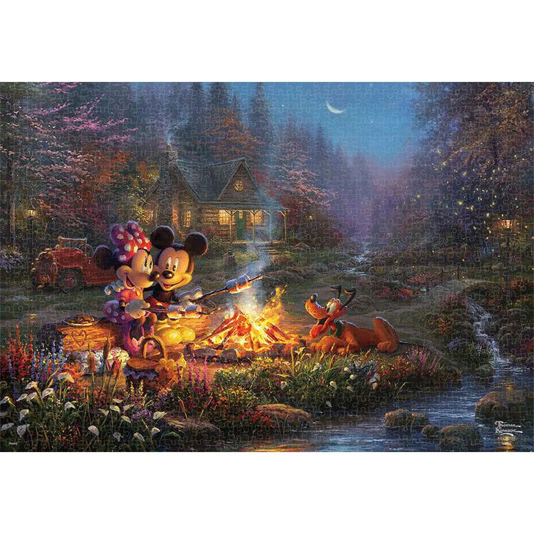ジグソーパズル TEN-D1000-079 ディズニー Mickey and Minnie Campfire 【史上最も激安】 フレンズ Sweetheart 美品 ミッキー 1000ピース