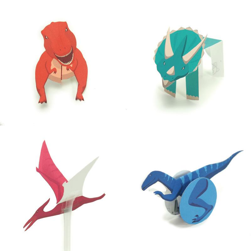 トイスパイス おもちゃの工作キット ポストカードトイ きょうりゅう