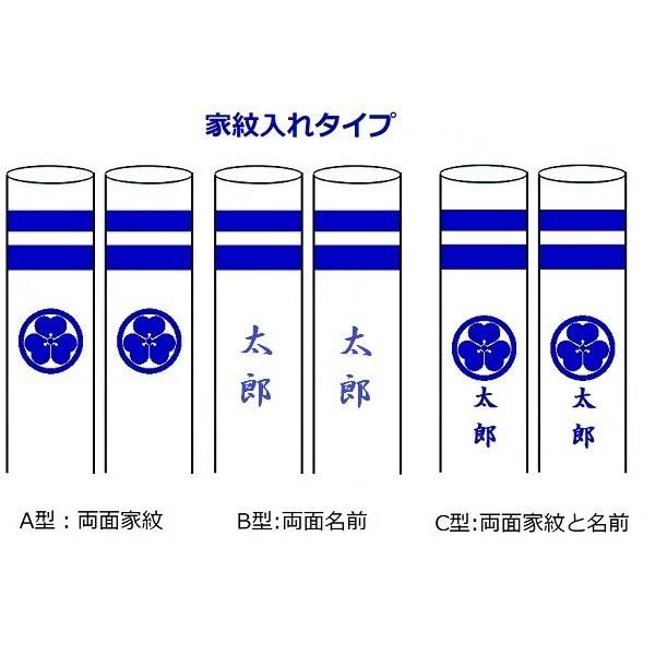 撥水高級タイプ 鯉のぼり 5ｍ 6点セット 8点セット可能です ポリエステル Aタイプ吹き流し 口輪組立て不要 家紋可能_8