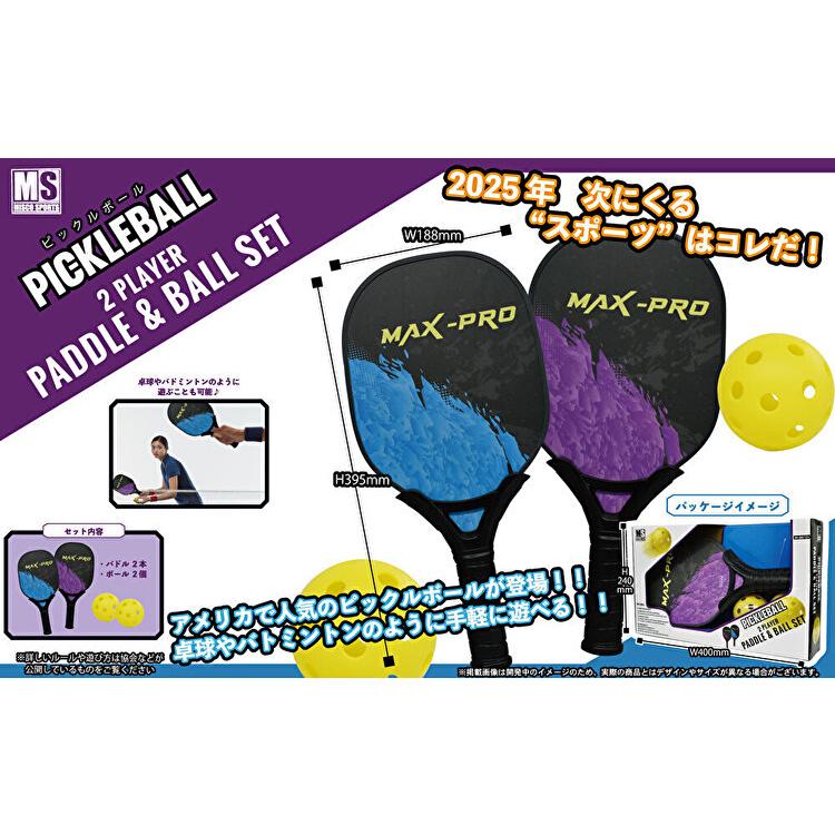 ピックルボール 2PLAYER PADDLE&BALL SET パドルボールセット 卓球