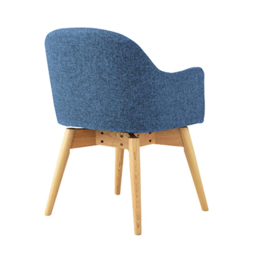 【回転式】TOYO FURNITURE 木製アームチェア 回転椅子② 東谷 ダイニングチェア 回転 椅子 木製 おしゃれ 北欧 ブルー ブラウン