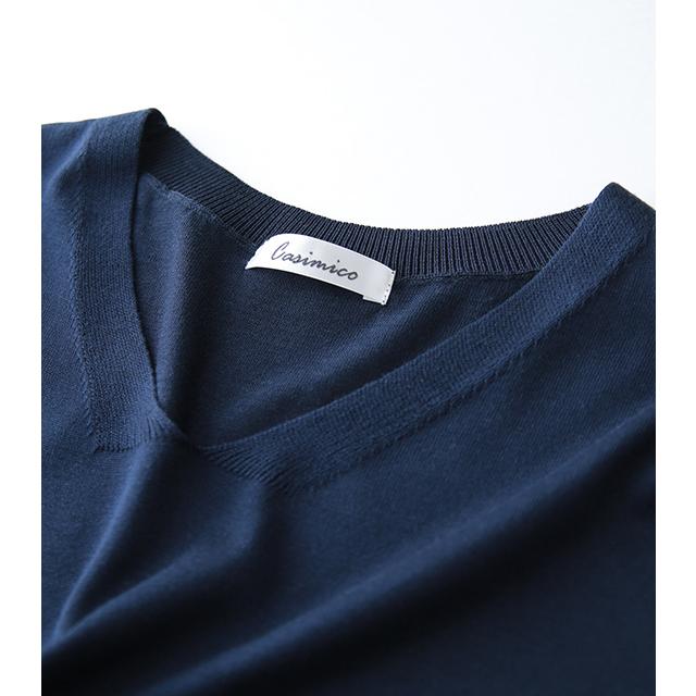 シルク 100% 7分袖Vネックプルオーバー |  | 05