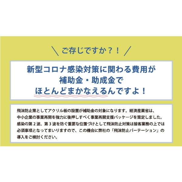 アクリルパーテーション Lサイズ 3枚組 透明 クリア まん延防止 - 1