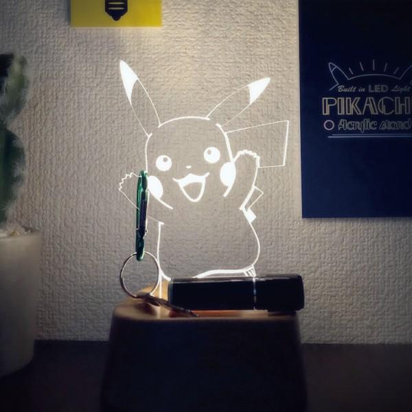 ピカチュウ ポケモン グッズ Ledライト 間接照明 メガネスタンド 音感センサー タイマー 電池 Usb アクリスタ Art Pm 01 Craft Kyoto 通販 Yahoo ショッピング