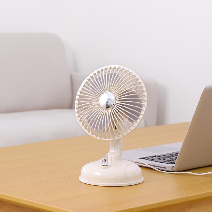 扇風機 デスクスイングファン 卓上 ミニ扇風機 全2色 レトロ 小型