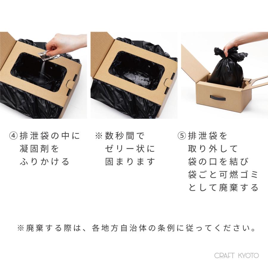 緊急用トイレキット (10個入) ダンボール製 簡易トイレ付き 日本製