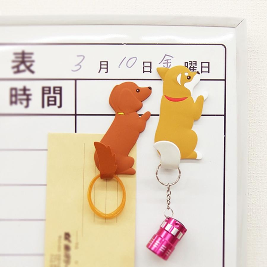ネコポス 送料無料 マグネットフック かわいい ミニチュアダックス