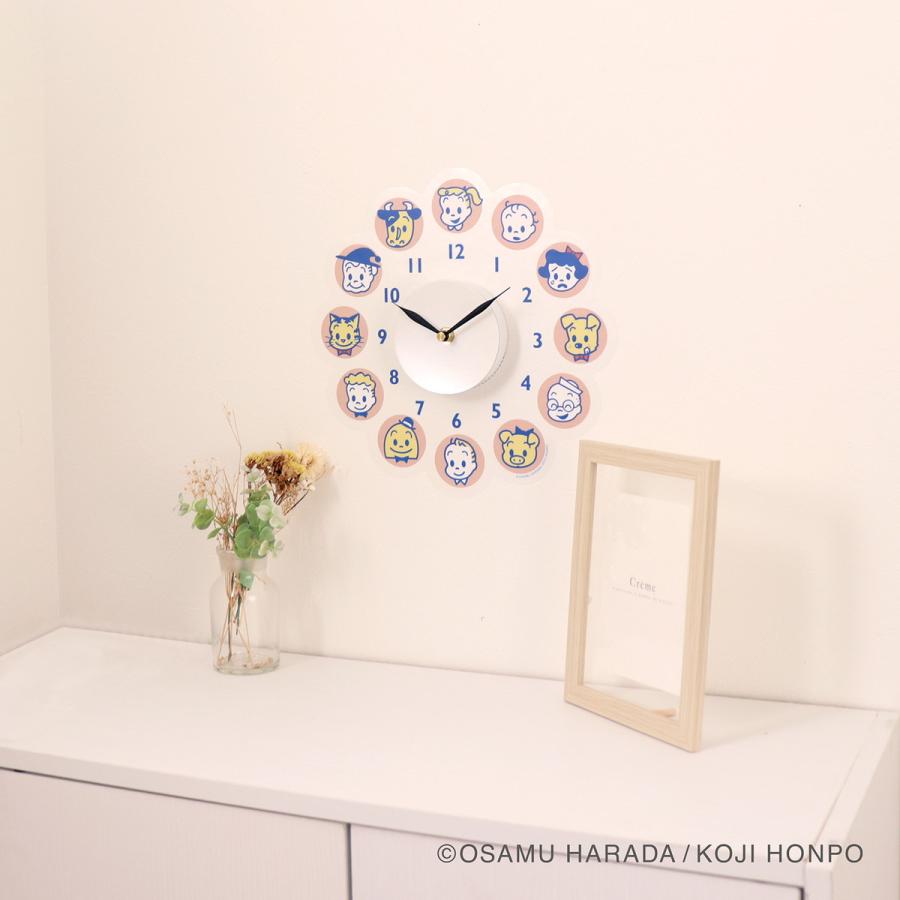 オサムグッズ ウォールクロックステッカー OSAMU GOODS ピンク ミント