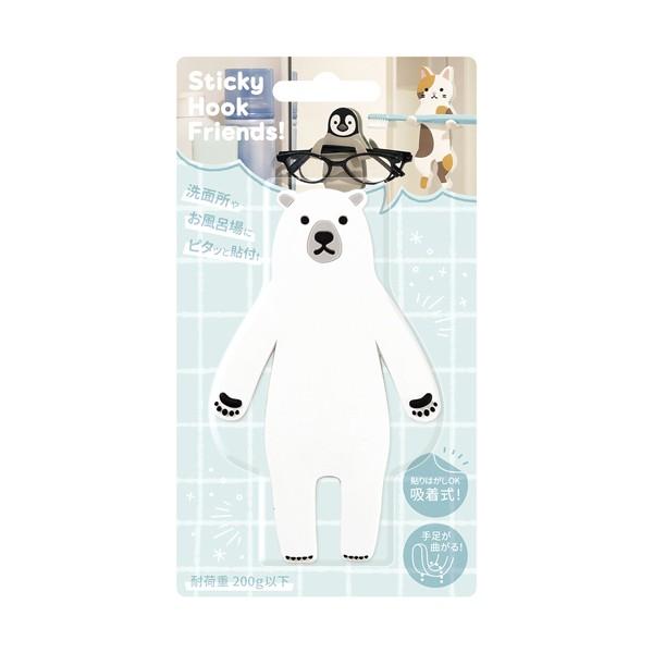 吸盤フック スティッキーフックフレンズ シロクマ フック : Craft