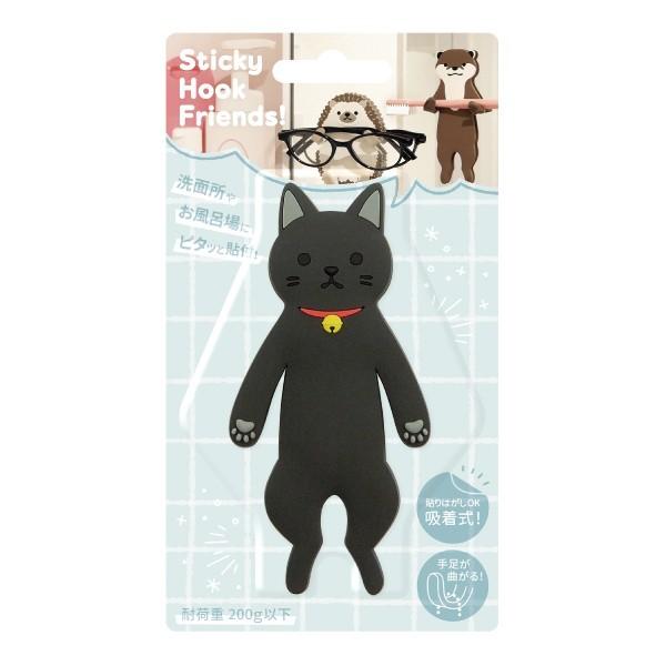 吸盤フック スティッキーフックフレンズ クロネコ フック : Craft