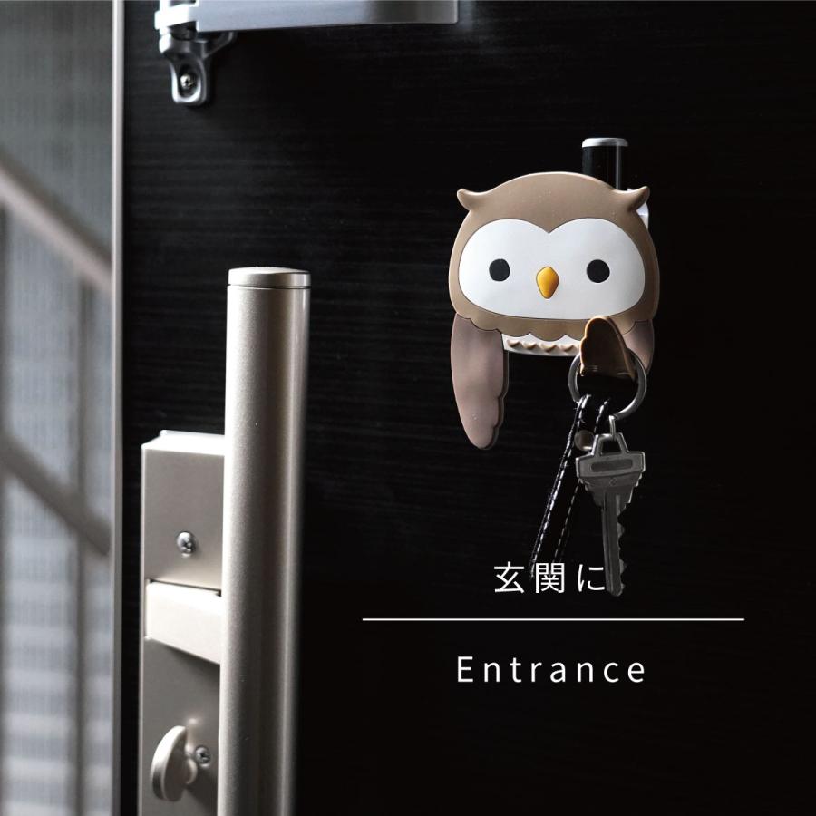 フック スティッキーフック ポケット 吸着式 はちわれ みけねこ しばいぬ トイプードル うさぎ はりねずみ ふくろう パンダ グッズ 浴室 洗面所 玄関  壁面収納 |  | 27