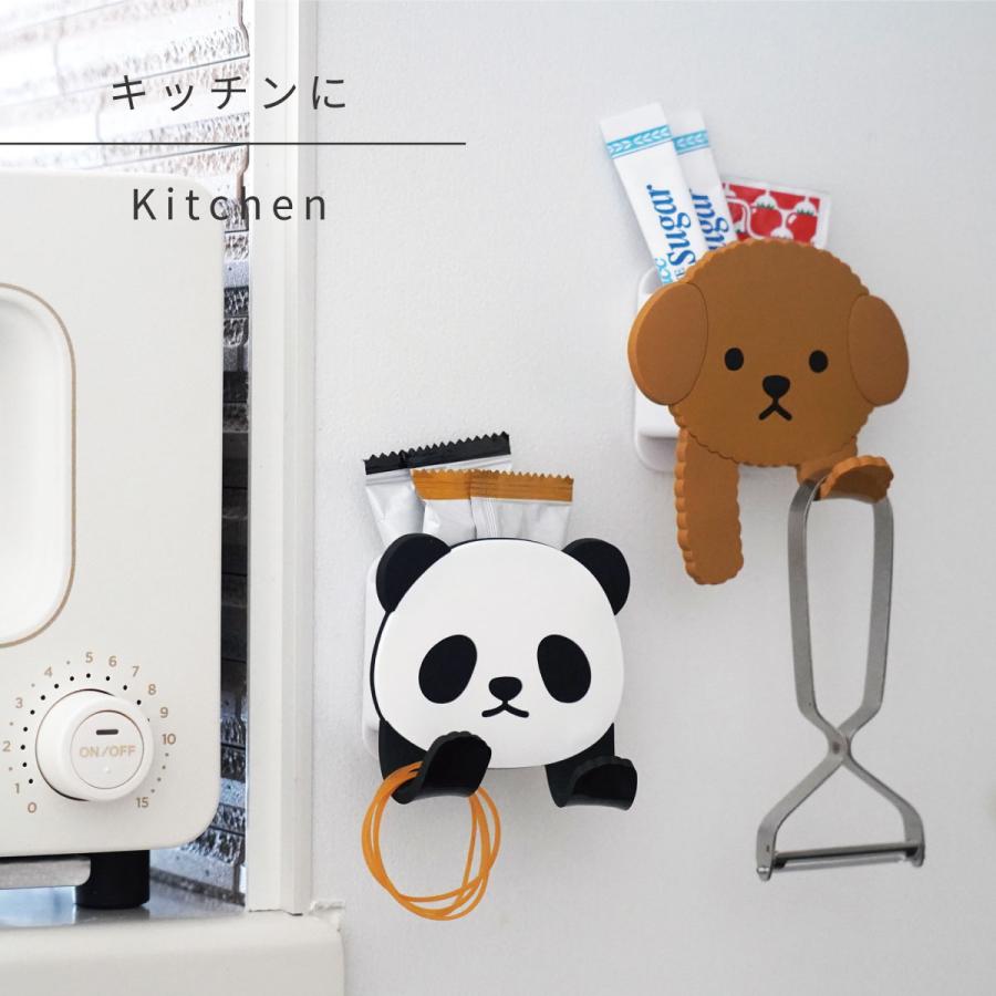 フック スティッキーフック ポケット 吸着式 はちわれ みけねこ しばいぬ トイプードル うさぎ はりねずみ ふくろう パンダ グッズ 浴室 洗面所 玄関  壁面収納 |  | 31