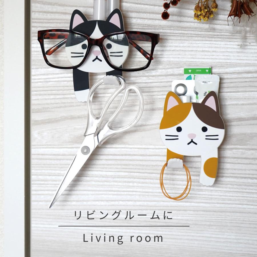 フック スティッキーフック ポケット 吸着式 はちわれ みけねこ しばいぬ トイプードル うさぎ はりねずみ ふくろう パンダ グッズ 浴室 洗面所 玄関  壁面収納 |  | 32