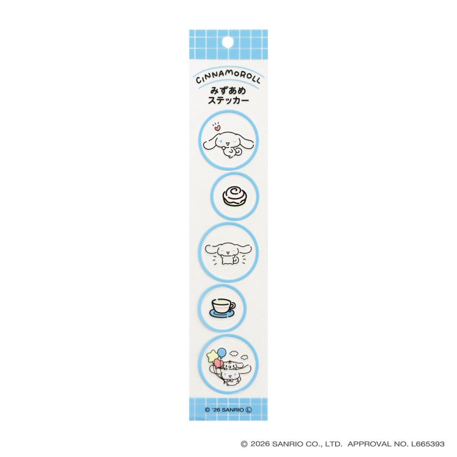 サンリオキャラクターズ みずあめステッカー シナモロール シール 透明