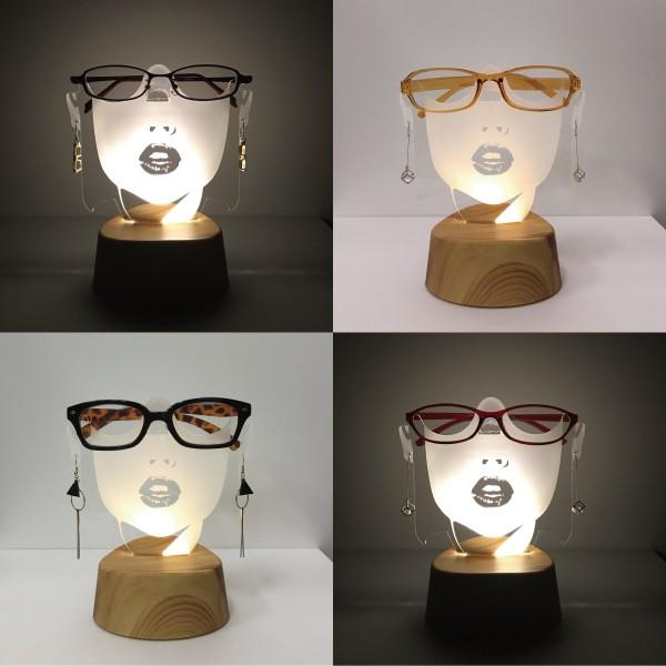メガネスタンド 眼鏡置き おしゃれ プレゼント Ledライト 音感センサー アクリル 電池 Usb電源 Woman Web Art Fms 01 Craft Kyoto 通販 Yahoo ショッピング