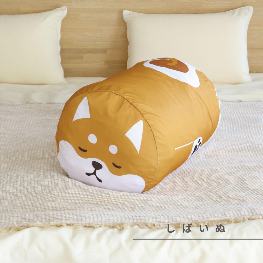 収納袋 ひんやりおふとんクッションフレンズ はりねずみ みけねこ しば