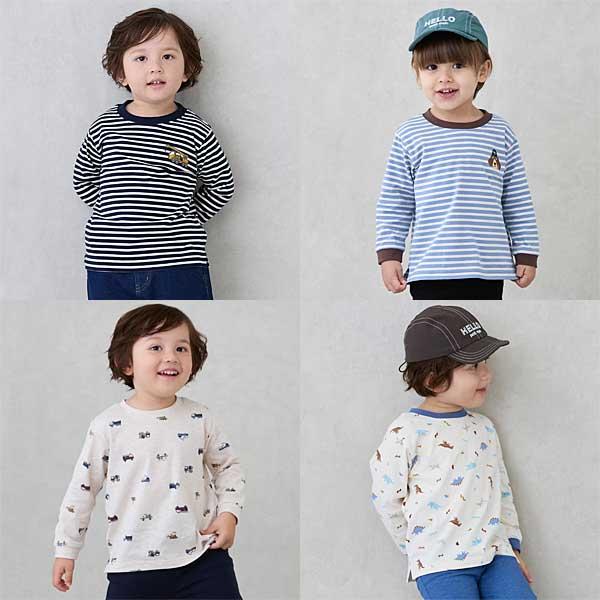 【新品】プティマイン トップス　120センチ セール10%OFF】 プティマイン 【プティプラ】BOYS&GIRLS長袖Tシャツ