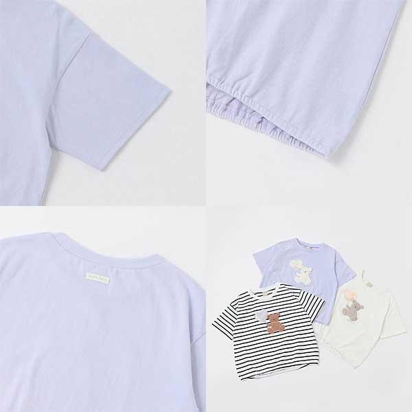 プティマイン petit main くまモチーフ半袖Tシャツ 80-120ｃｍ 2023-03 9631237｜toyofukukids｜03