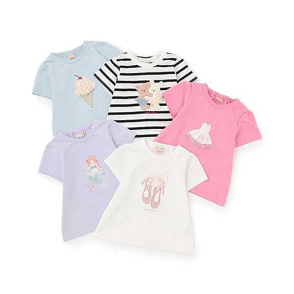 petit main main プティマイン 【防汚】キラキラモチーフTシャツ 90