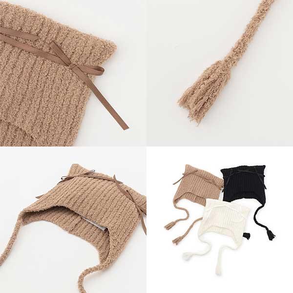 petit main プティマイン petit main マシュマロねこ耳ニット帽