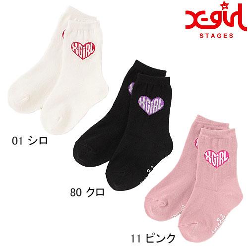 エックスガール ステージス X Girl Stages ハートロゴソックス 日本製 13 21ｃｍ 22春夏 Xgirl トヨフク子供服店 通販 Yahoo ショッピング