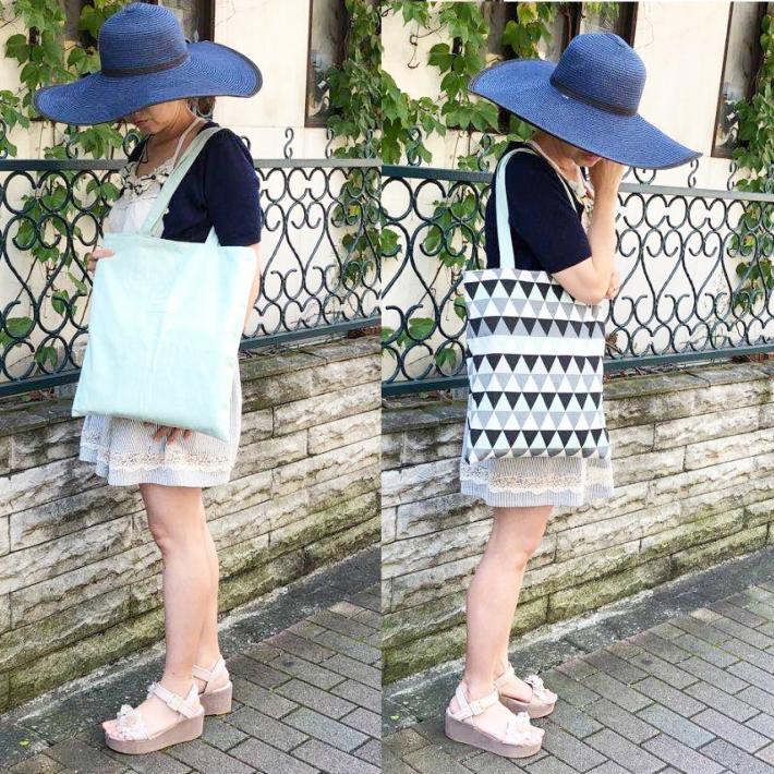 トートバッグ 2WAY 両面使える エコバッグ 買い物バッグ Eco bag