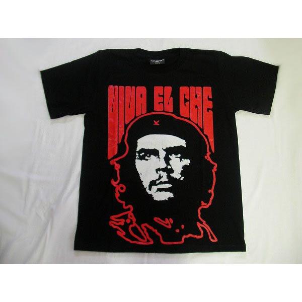 チェ ゲバラ 肖像画 半袖Tシャツ 両面プリント 黒 : シリコンホース