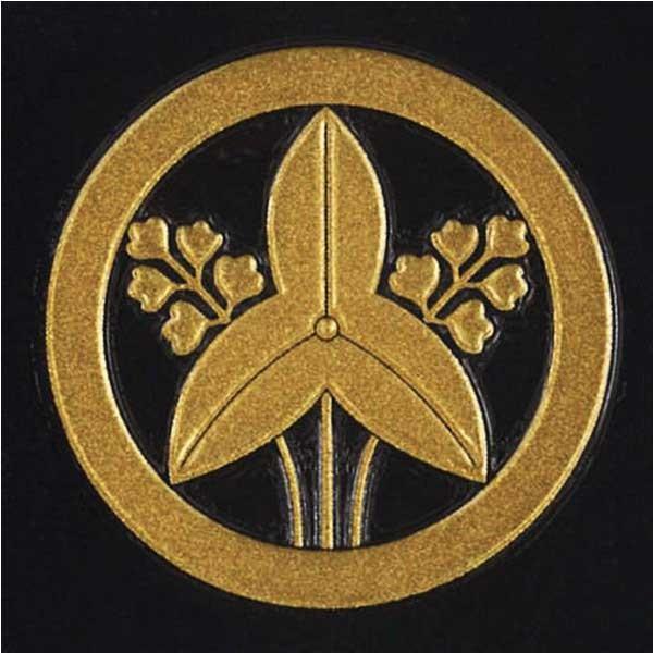 54 Off 家紋 蒔絵シール 家紋ステッカー 丸に立沢瀉 金 30mm Cisama Sc Gov Br