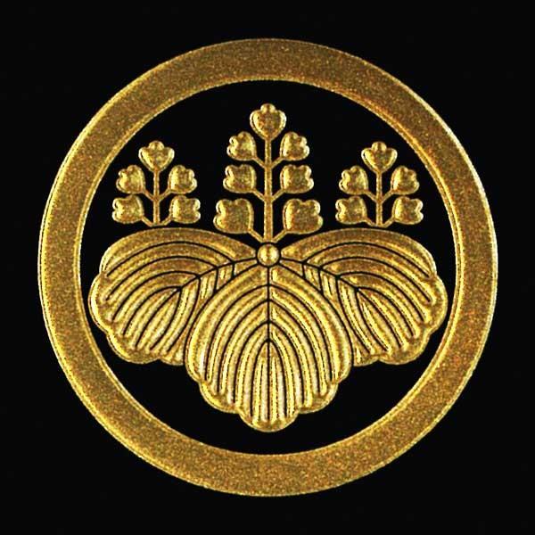 家紋 蒔絵シール 家紋ステッカー 「丸に五七桐 」 金 30mm KAMON199GDTOYO LABO 通販 Yahoo!ショッピング