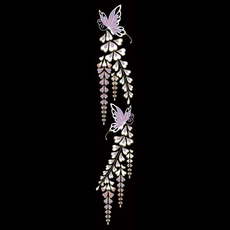 うのにもお得な 蒔絵シール 舞妓はんの華かんざし 5月 藤 ステッカー 蝶 簪 うのにもお得な 蒔絵シール 舞妓はんの華かんざし 5月 藤 ステッカー 蝶 簪