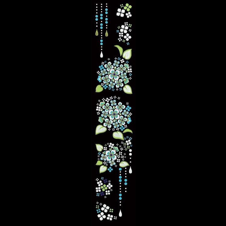 蒔絵シール 「舞妓はんの華かんざし 6月（紫陽花）」ステッカー