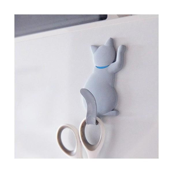 MAGNET HOOK Cat tail マグネットフック キャットテイル【グレー】ネコ ねこ 猫雑貨 かわいい 猫｜toyolabo