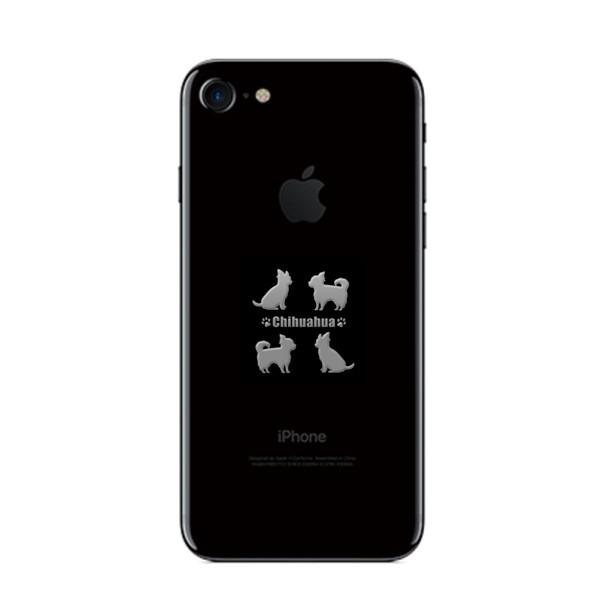 犬 蒔絵シール 低廉 Love Dog ４匹 銀 チワワ