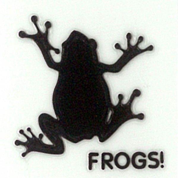 FROGS! 蒔絵シール 「カエル いっぴき 黒」 : TOYO LABO - 通販