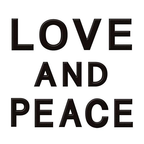 文字 蒔絵シール MOJI 「LOVE AND PEACE 黒」 : TOYO LABO - 通販