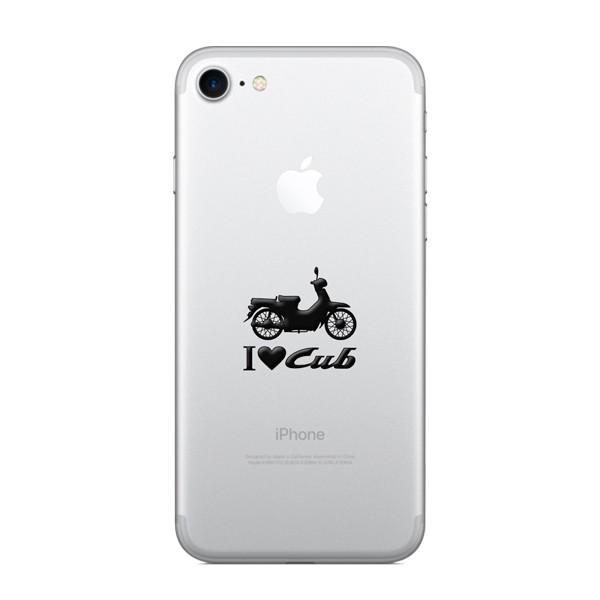 蒔絵シール 「アイラブカブ 黒」 スマホ マーク シンボル ステッカー