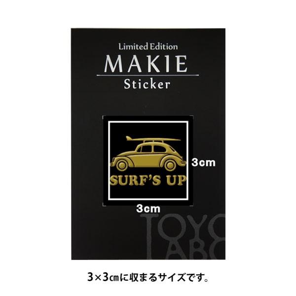車 蒔絵シール「サーフズアップ(タイプ1) 金 30mm」ケータイ スマホ