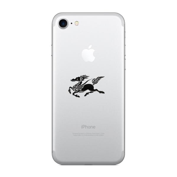 神獣 蒔絵シール 「麒麟 黒 30mm」ステッカー お守り ご利益 : TOYO