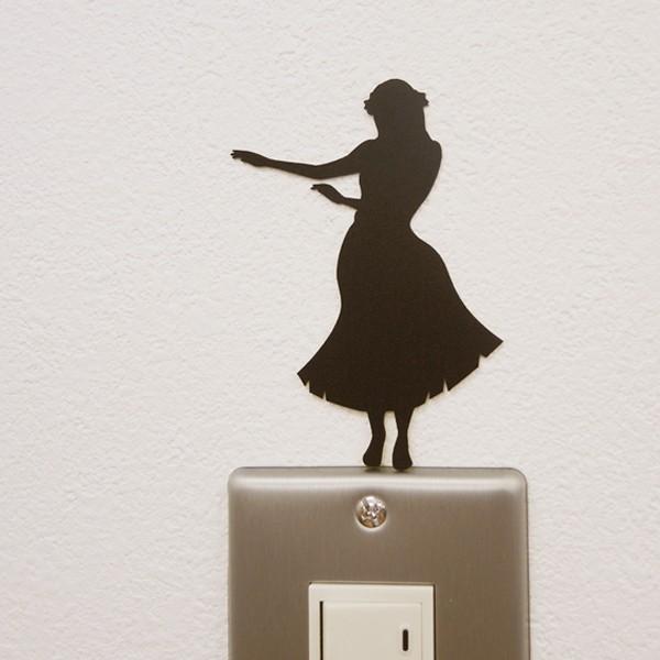 アウトレット 送料無料 ハワイアン ウォールステッカー Aloha Life アロハライフ フラガールb スイッチ ステッカー Supplystudies Com